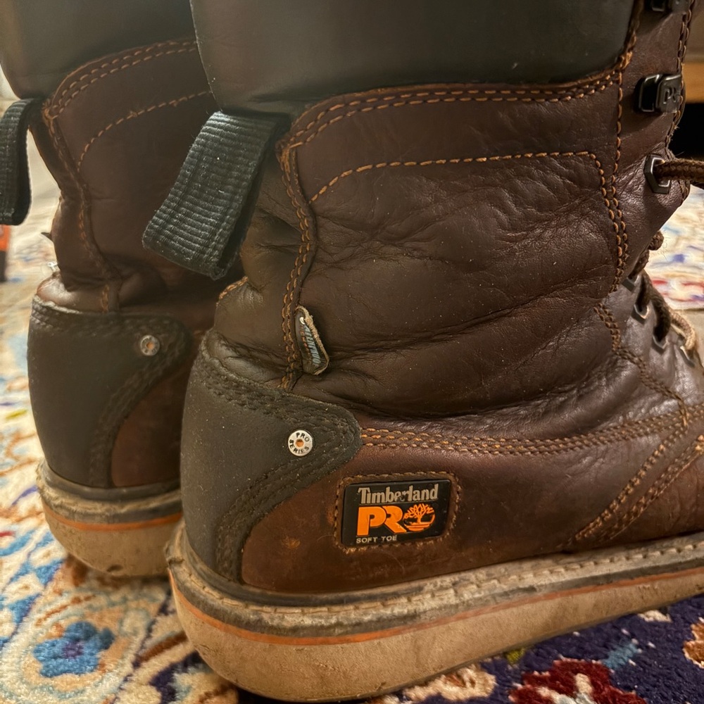 Timberland PRO Men's Brown Work Boots sz 9 8” - Picture 6 of 6